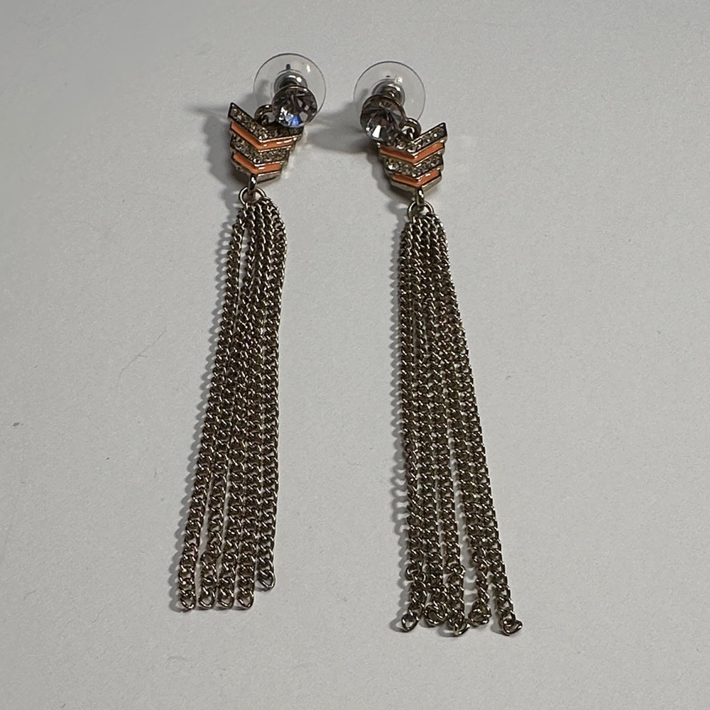 Elegant Chevron Tassel Earrings